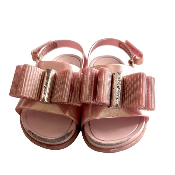 Mini Melissa Jason Wu Beach Slide Sandal Gold Metallic Pink size 6 - Picture 2 of 7